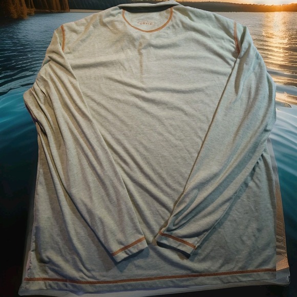 Orvis Sweater Mens XXL Green Quarter Zip Golf Performance Pullover 1461 - Picture 6 of 6